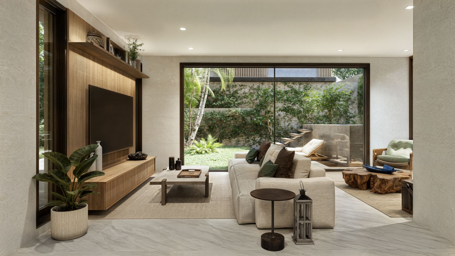 Sala de estar com TV